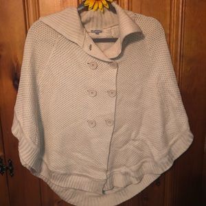 Cream Poncho sweater